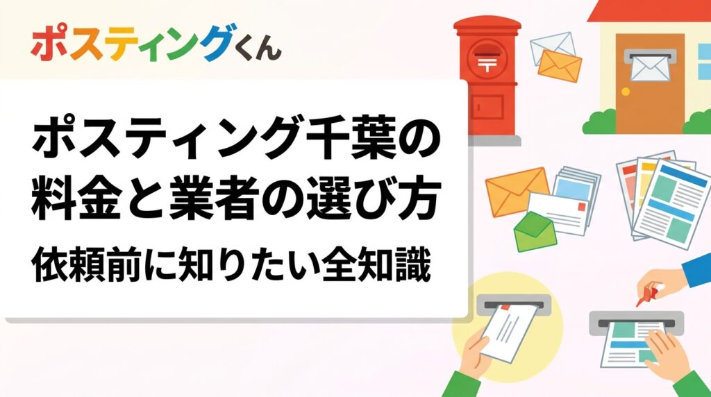 千葉県でポスティングを依頼する際の料金目安・業者選びのポイント・エリア指定の重要性をわかりやすく解説。明朗会計で全国対応のポスティングくんが安心サポートします。