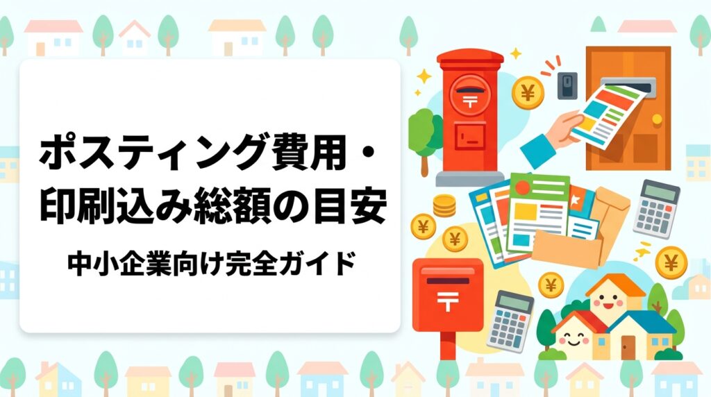 ポスティングの費用を印刷込みで総額把握したい方向けに、印刷費・配布費の目安や内訳、セット注文のメリットと注意点、明朗会計の見積もり手順まで実務的に解説します。