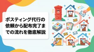 ポスティング代行を初めて外注する方へ。問い合わせ・見積もり・エリア確定・配布・GPS報告まで、依頼の流れをステップごとに詳しく解説。追加費用や配布漏れへの不安も解消します。