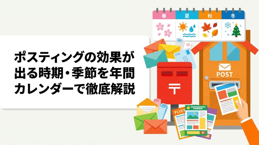 ポスティングの効果が出やすい時期・季節を月別年間カレンダーで解説。春の新生活・夏の低迷期・秋の需要回復・年末年始まで、実務的な配布タイミングの選び方を紹介します。