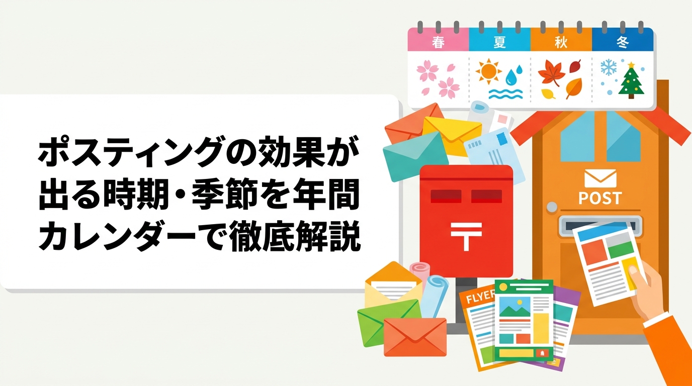 ポスティングの効果が出やすい時期・季節を月別年間カレンダーで解説。春の新生活・夏の低迷期・秋の需要回復・年末年始まで、実務的な配布タイミングの選び方を紹介します。