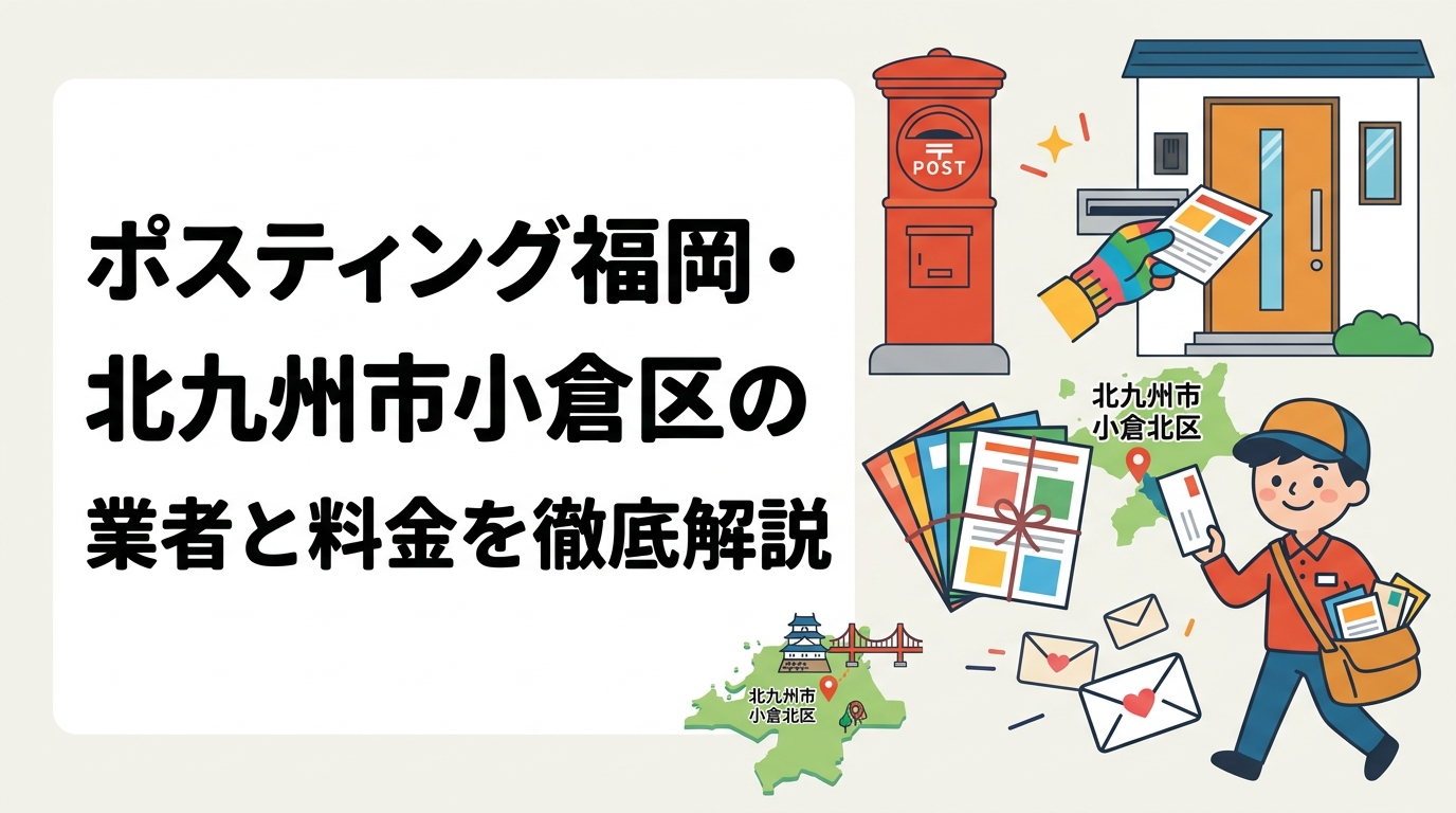 北九州市・小倉区でポスティングを依頼したい事業者向けに、料金目安・配布方法・業者選びのポイント・GPS報告の安心感・依頼フローをわかりやすく解説します。