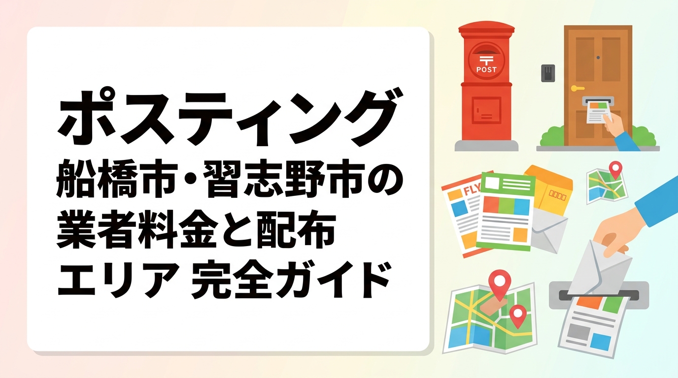 船橋市・習志野市でポスティングを依頼したい事業者向けに、業者選びのポイント・料金目安・エリア指定配布の活用法・GPS報告の安心感までを実務的に解説します。