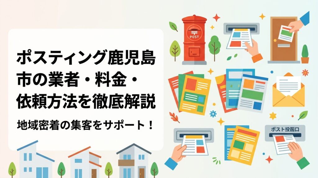 鹿児島市でポスティングを依頼したい事業者向けに、業者の選び方・料金目安・配布エリアの特性・依頼の流れをわかりやすく解説。全国対応のポスティングくんが鹿児島市の集客をサポートします。