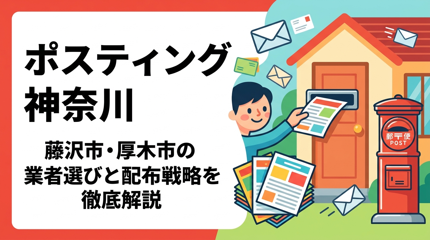 藤沢市・厚木市でポスティングを検討中の方へ。エリア特性・料金目安・GPS報告・追加費用なしの強みを実務目線で解説。チラシ集客を成功させる配布戦略がわかります。