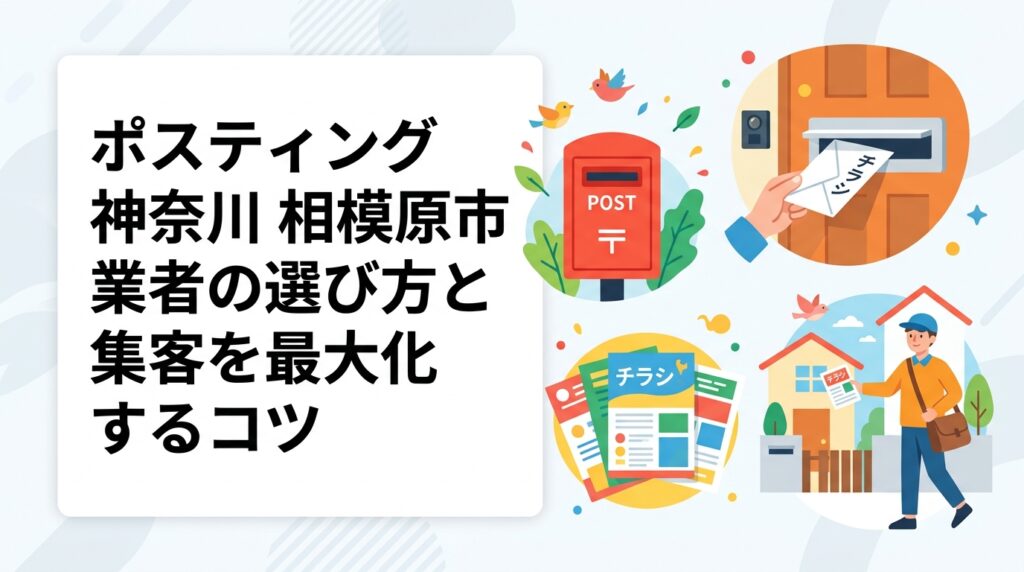 相模原市でポスティング業者を探している方へ。広域エリア対応・GPS配布確認・軒並みと集合住宅の使い分けなど、集客効果を高める業者選びのポイントを実務的に解説します。
