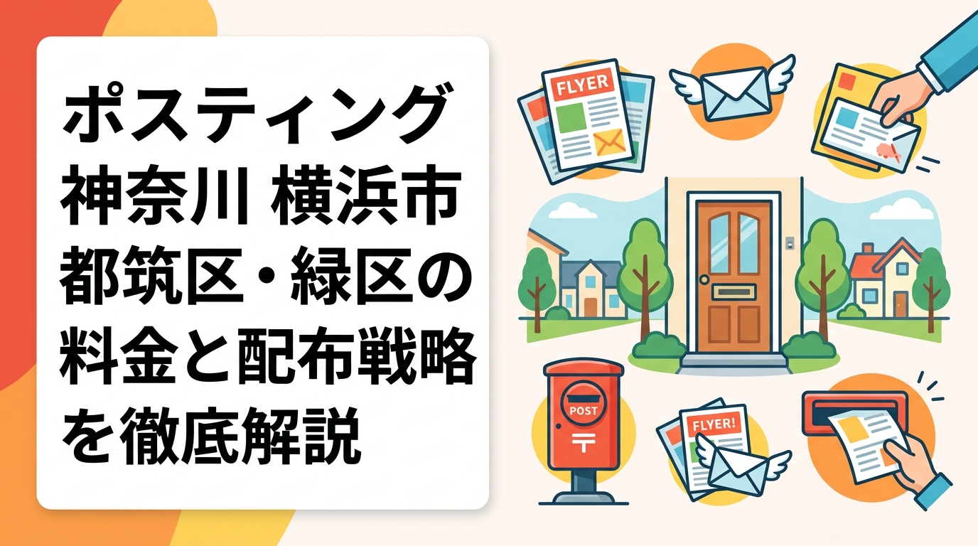 横浜市都筑区・緑区でポスティングをお考えの事業者様へ。配布料金の目安・エリア特性・ファミリー層への訴求方法・クレーム対策まで実務的に解説。全国対応のポスティングくんにご相談ください。