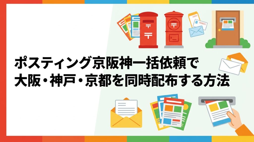 大阪・神戸・京都への一括ポスティングを検討中の法人・チェーン店向けに、コスト削減・管理効率化・GPS報告などの実務的メリットを詳しく解説します。