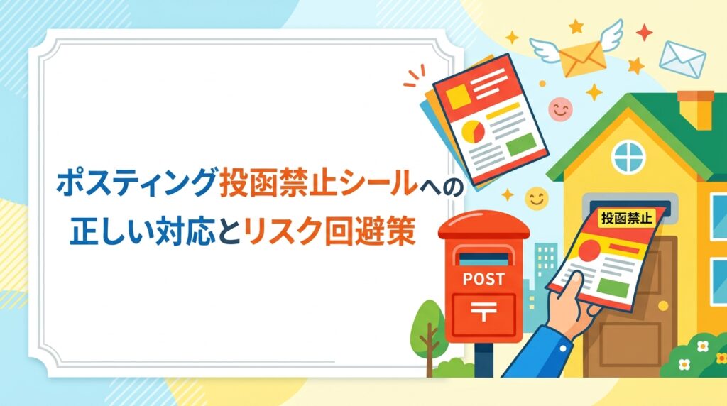 「チラシお断り」シールがある住宅へのポスティングは無視すべきでない理由を解説。クレームや信頼損失リスクと、代行業者が行う適切な配慮の仕組みを具体的に紹介します。