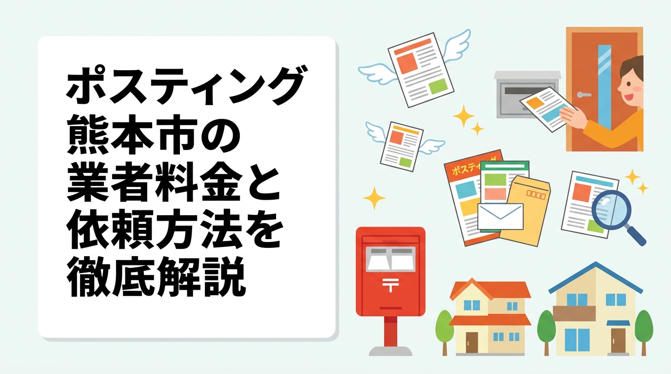熊本市でポスティングを依頼する際の料金目安・業者の選び方・区ごとの配布エリア特性を実務的に解説。GPS報告で安心の全国対応業者への依頼メリットも紹介します。