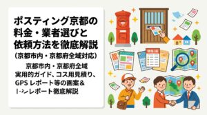 京都市内・京都府でポスティングを依頼したい事業者向けに、料金目安・業者の選び方・エリア特性・配布方法の選択まで実務的に解説します。GPS報告で安心の全国対応業者も紹介。