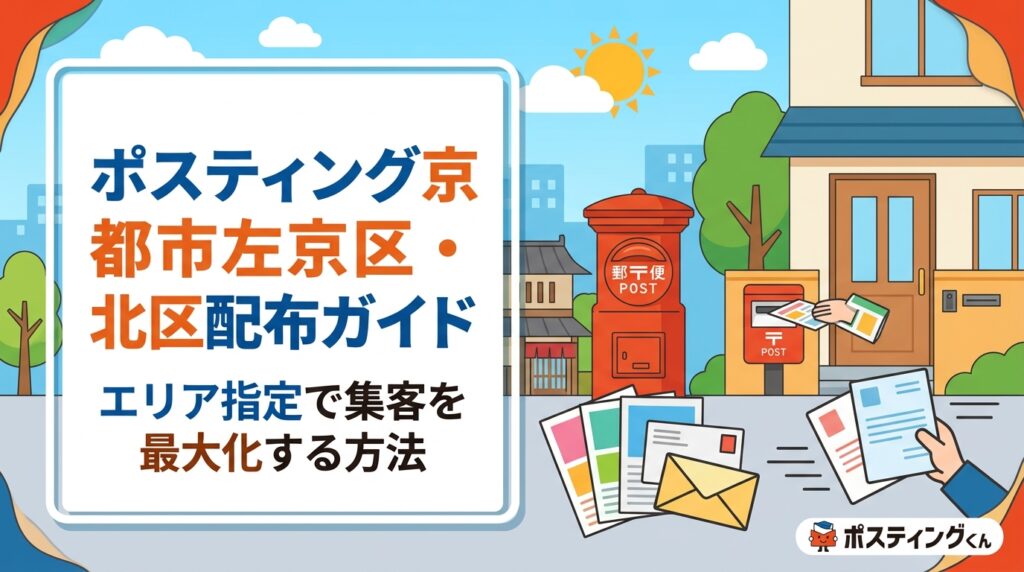 京都市左京区・北区でポスティングをお考えの飲食店・サービス業オーナー向けに、エリア指定配布の重要性・料金目安・集合住宅対応まで実務的に解説します。