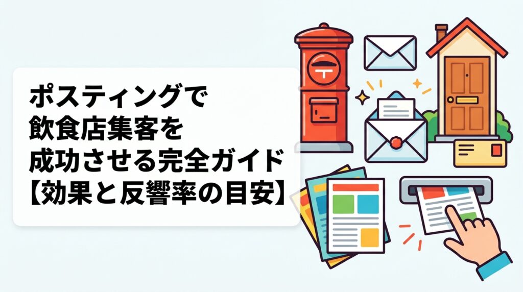 ポスティングで飲食店の集客効果を高めるには、商圏設定・クーポン設計・配布タイミングが鍵。反響率の目安や限界も含めた実務的な解説と、GPS報告で安心なポスティングくんのサービスを紹介。