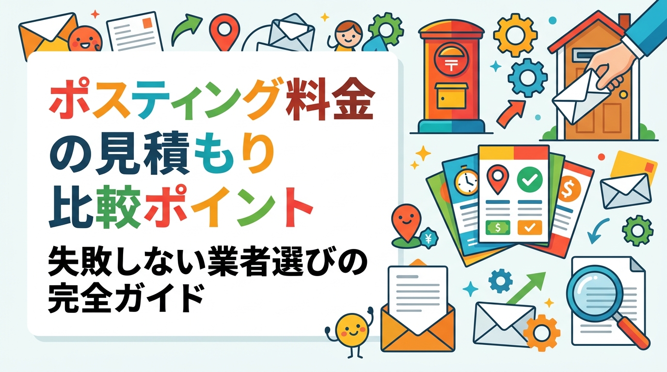 ポスティングの見積もりを複数業者に依頼する際の比較ポイントを実務的に解説。単価・追加費用・GPS報告の有無・最低ロットなど確認すべき項目と質問リストを紹介します。