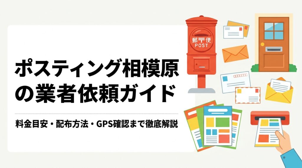 相模原市でポスティングを業者に依頼する方法を解説。緑区・中央区・南区の特性、軒並み配布と集合住宅集中の違い、GPS報告による配布確認、料金の目安まで実務的に紹介します。