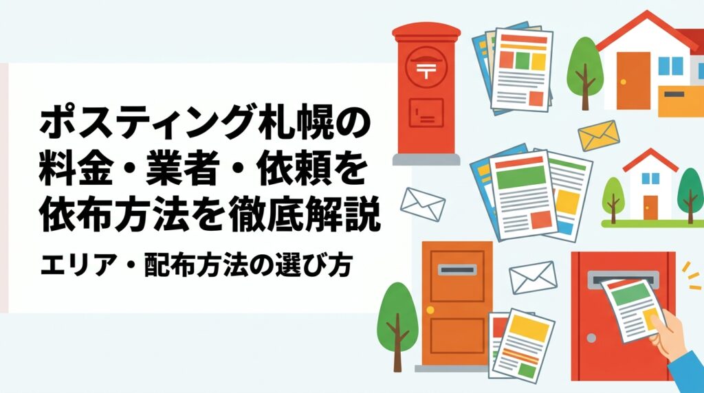 札幌でポスティングを依頼したい事業者向けに、料金目安・エリア選定・配布方法・業者の選び方・依頼の流れをわかりやすく解説。全国対応のポスティングくんが札幌市内・周辺エリアもサポートします。