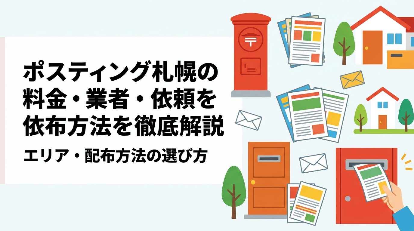 札幌でポスティングを依頼したい事業者向けに、料金目安・エリア選定・配布方法・業者の選び方・依頼の流れをわかりやすく解説。全国対応のポスティングくんが札幌市内・周辺エリアもサポートします。