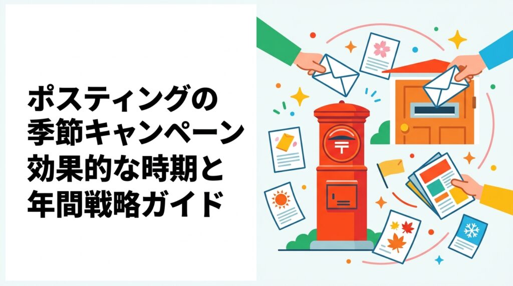 ポスティングを季節キャンペーンに活用する年間戦略を解説。年始・春の入学シーズン・夏・年末など時期別の配布量の目安と反響が出やすい業種を具体的に紹介します。