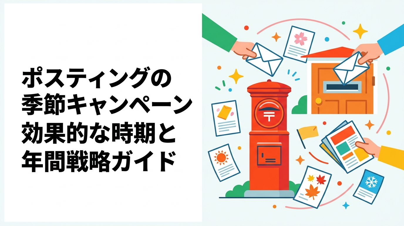 ポスティングを季節キャンペーンに活用する年間戦略を解説。年始・春の入学シーズン・夏・年末など時期別の配布量の目安と反響が出やすい業種を具体的に紹介します。