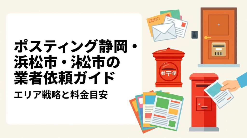 静岡市・浜松市でポスティングを依頼したい方向けに、2大都市の住宅分布の違いやエリア別配布戦略、料金目安、GPS報告の安心感まで実務的に解説します。