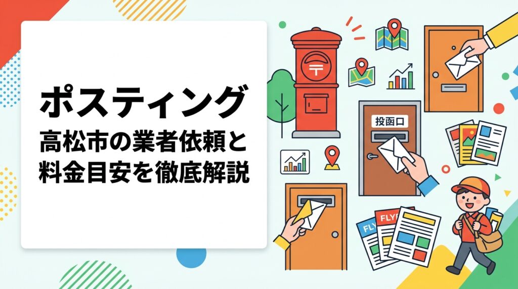 高松市でポスティングを業者に依頼する際の料金目安・配布エリア・選び方を実務的に解説。四国全域対応・GPS配布報告で安心のポスティングくんが詳しく紹介します。