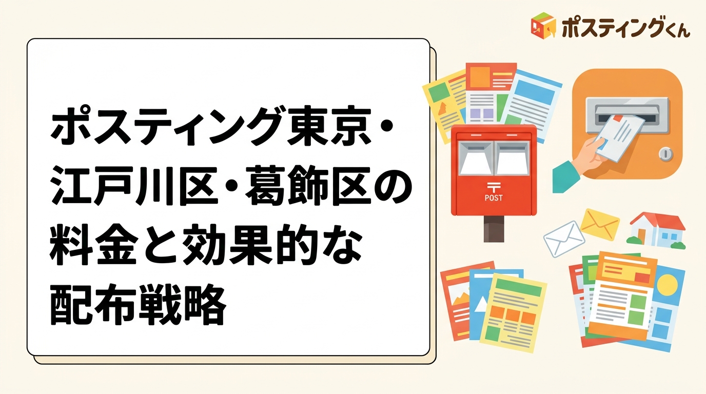 江戸川区・葛飾区でポスティングを検討中の飲食店・学習塾・クリニック向けに料金目安・住宅特性・エリア指定配布のコツをわかりやすく解説します。