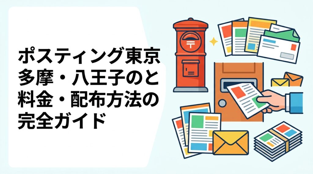 東京都多摩・八王子エリアでポスティングを検討中の事業者向けに、エリア特性・業者の選び方・配布方法の使い分け・GPS報告の仕組みと料金目安をわかりやすく解説します。