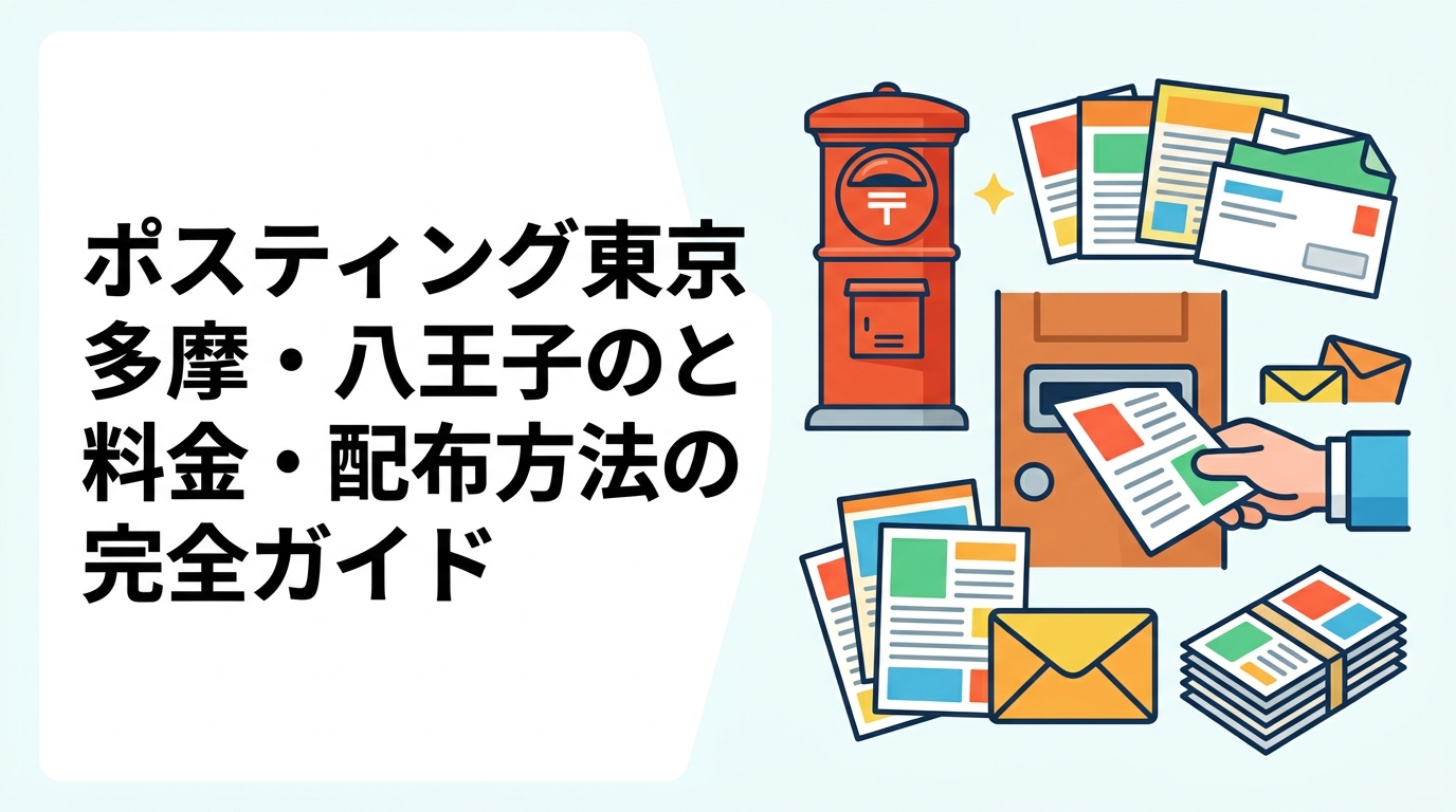 東京都多摩・八王子エリアでポスティングを検討中の事業者向けに、エリア特性・業者の選び方・配布方法の使い分け・GPS報告の仕組みと料金目安をわかりやすく解説します。