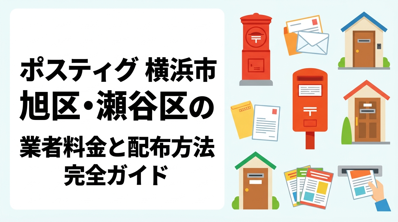 横浜市旭区・瀬谷区のポスティング業者選びと料金目安を解説。一戸建て・集合住宅の比率や世帯層の特徴をふまえた配布方法の選び方を実務視点で詳しく紹介します。