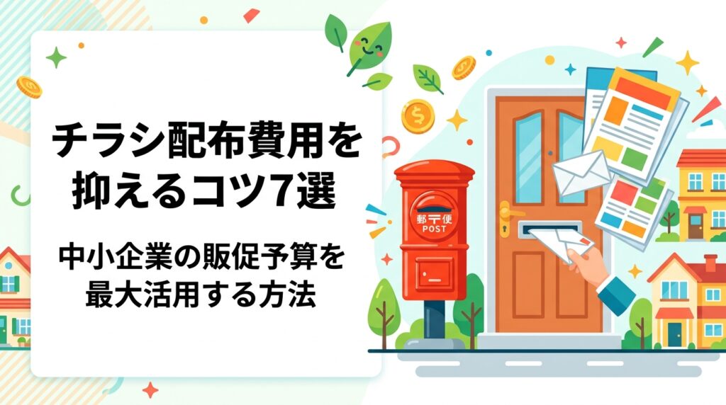 チラシ配布費用を抑えるには、エリア絞り込みや枚数最適化など実務的なコツが重要です。GPS配布報告で無駄をなくし、印刷とセット発注でコスト削減する具体的手法を解説します。
