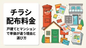 チラシの配布料金は戸建てと集合住宅（マンション）で単価が異なります。管理難易度・投函可否の違いや費用目安、エリア・枚数による変動をわかりやすく解説。GPS報告で配布実績も確認できます。