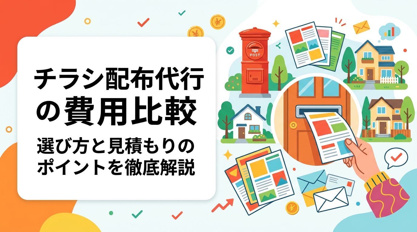 チラシ配布代行の費用を比較検討したい方へ。単価・配布証明・追加料金・小ロット対応など業者選びの重要ポイントを実務的に解説。明朗会計で安心して依頼できる業者の見分け方も紹介します。