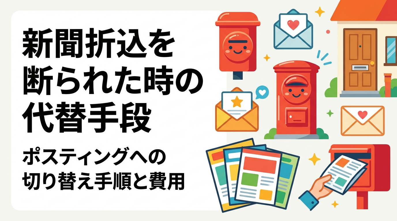 新聞折込チラシを断られた事業者向けに、断られる主な理由とポスティングへの切り替え手順・費用の目安を実務的に解説。小ロットから全国対応まで対応可能です。
