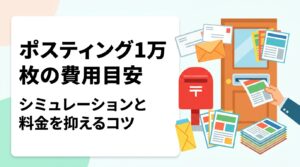 ポスティング10000枚の費用目安を業種別シミュレーションで解説。エリア最適化・まとめ配布割引でコストを抑える方法や、GPS配布報告で安心できる理由も紹介。正確な料金は無料見積りへ。