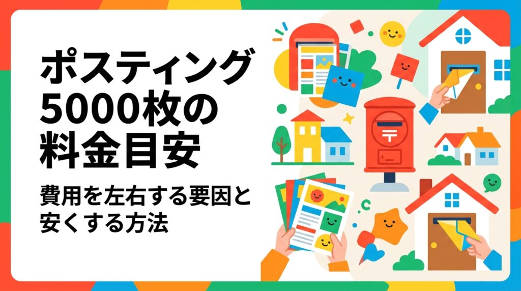 ポスティング5000枚の料金目安を詳しく解説。配布エリア・方法・時期による変動要因、費用を抑えるコツ、GPS報告で安心の小ロット対応まで実務的に紹介します。