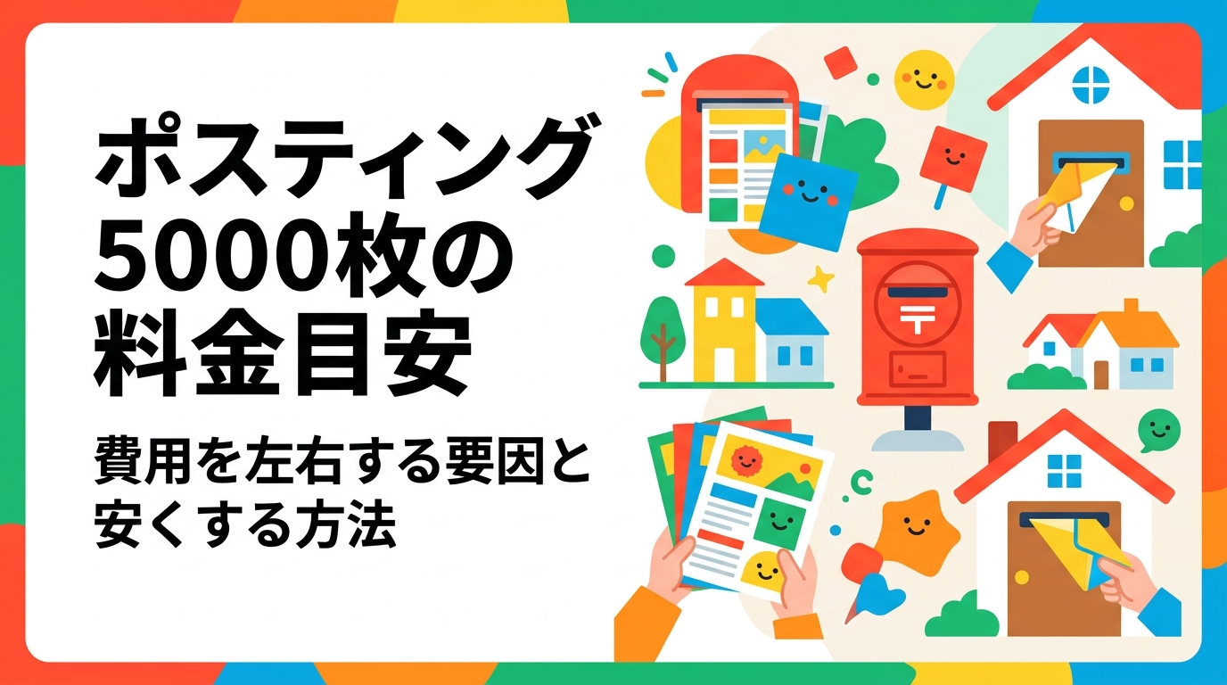 ポスティング5000枚の料金目安を詳しく解説。配布エリア・方法・時期による変動要因、費用を抑えるコツ、GPS報告で安心の小ロット対応まで実務的に紹介します。