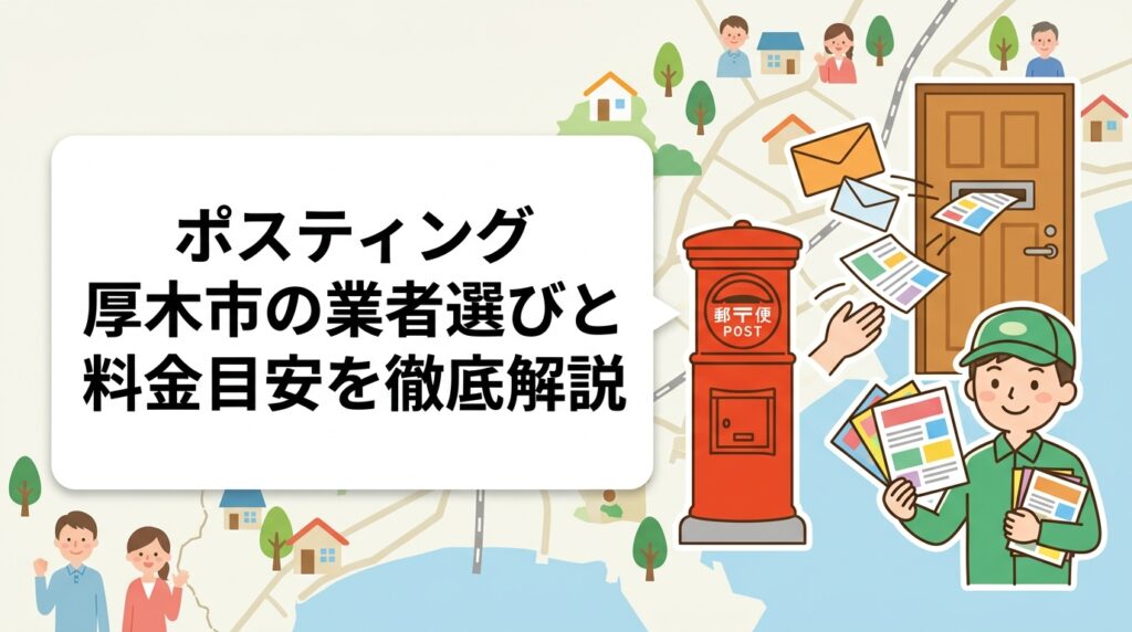 神奈川県厚木市でポスティングを依頼する際の料金目安・配布エリア・業者選びのポイントをわかりやすく解説。GPS報告・小ロット対応・明朗会計の株式会社ポスティングくんが詳しく説明します。