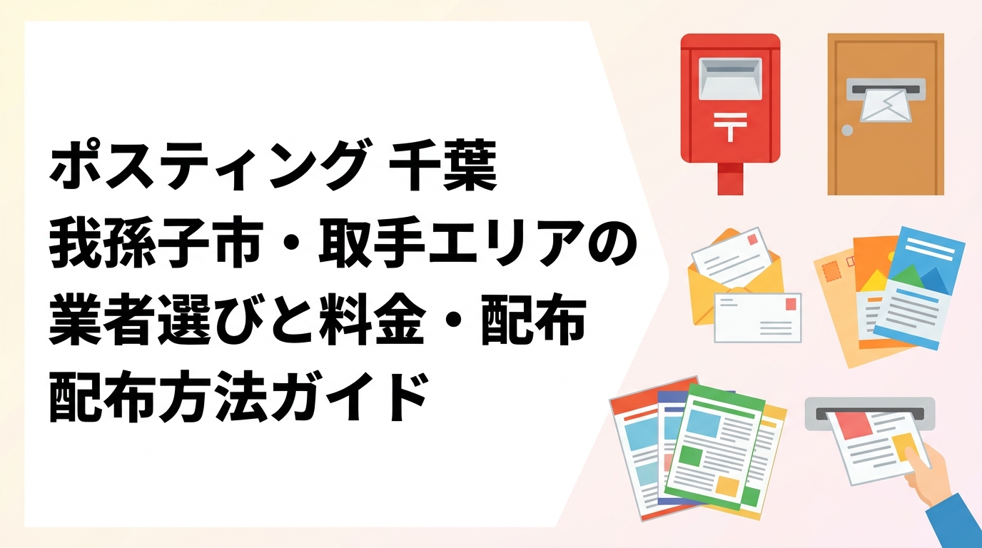 我孫子市・取手市でチラシ配布を検討中の店舗オーナー向けに、ポスティング業者の選び方・料金目安・最低ロット・跨ぎエリア配布の実務まで徹底解説します。