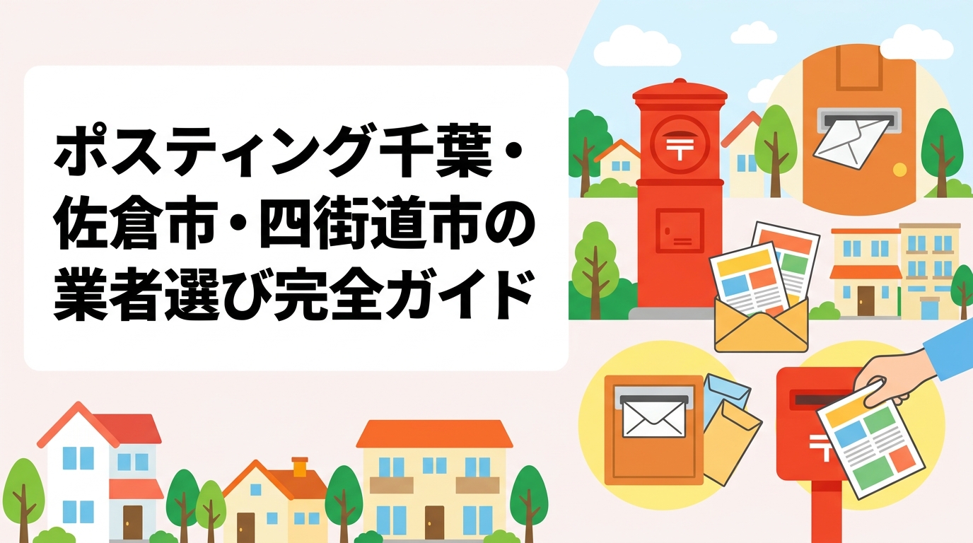 千葉の佐倉市・四街道市でポスティングを検討中の方へ。ニュータウン住宅地の世帯選定法、GPS配布報告の確認手順、料金目安まで実務的に解説します。