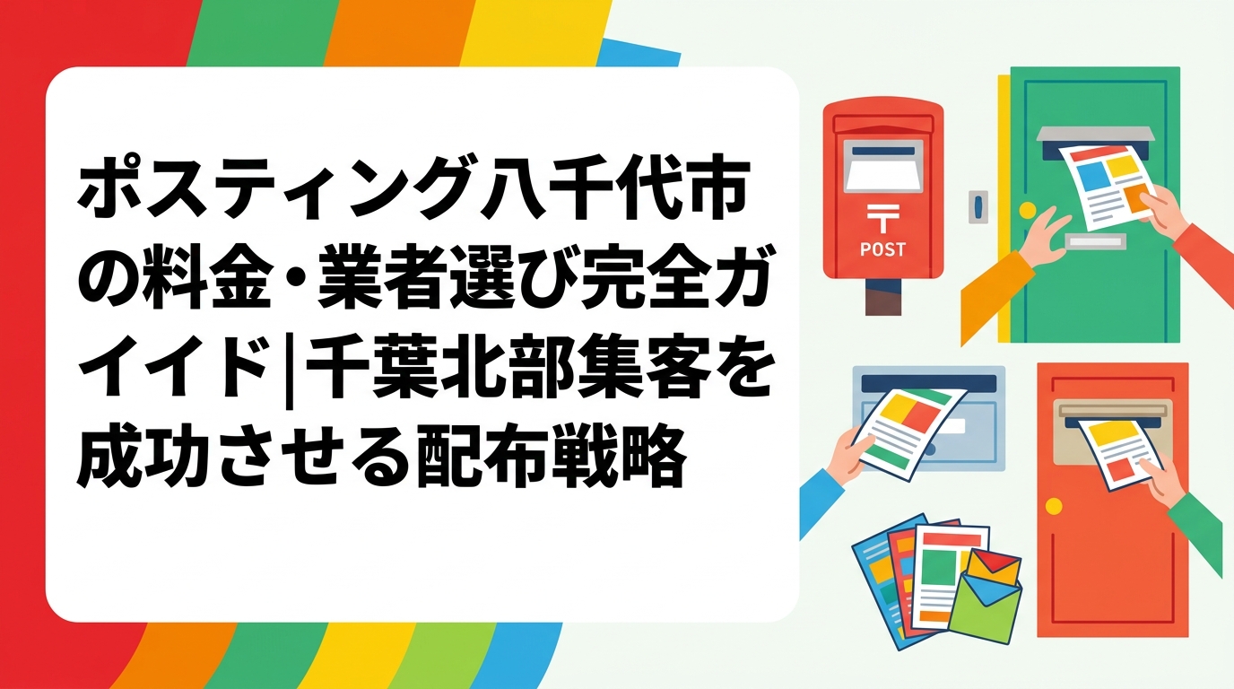 千葉県八千代市でポスティングを検討中の方へ。料金目安・枚数の選び方・ニュータウン系ファミリー層への配布エリア選定まで、実務的に解説します。業者選びのポイントも網羅。