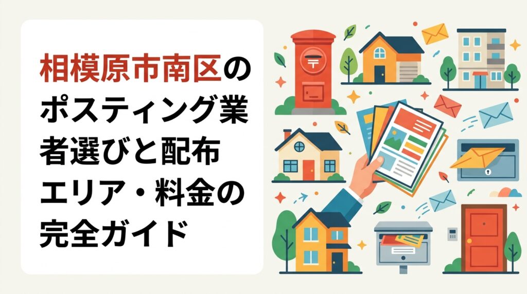 相模原市南区でポスティングを検討中の事業者向けに、住宅街の特性・配布エリア指定の手順・料金目安・GPS報告の仕組みまで実務的に解説。業者選びのポイントも紹介します。