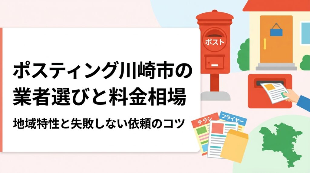 川崎市でポスティングを依頼したい事業者向けに、区ごとの住宅密度・料金の目安・業者の選び方・神奈川エリア一括対応のメリットをわかりやすく解説します。
