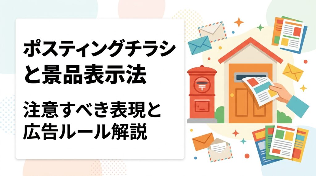 チラシに「最安値」「No.1」などを記載する際の景品表示法上の注意点を解説。優良誤認・有利誤認・比較広告のルールや表現リスクを具体例とともに紹介し、安全な広告制作をサポートします。