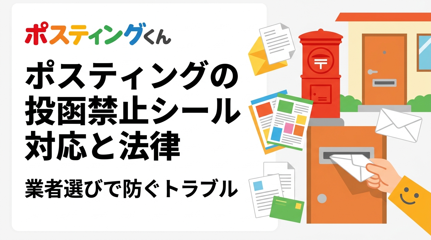 「チラシ投函お断り」シールがある郵便受けへのポスティングは法的にどう扱われる?不法侵入や民事トラブルとの関係、業界標準の対応方法、信頼できる業者の選び方を実務目線で解説します。