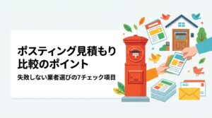 ポスティングの見積もりを複数社で比較するときに確認すべき項目を実務的に解説。配布エリア・GPS報告・追加料金の有無など、業者選定で後悔しないためのチェックポイントをわかりやすくまとめました。