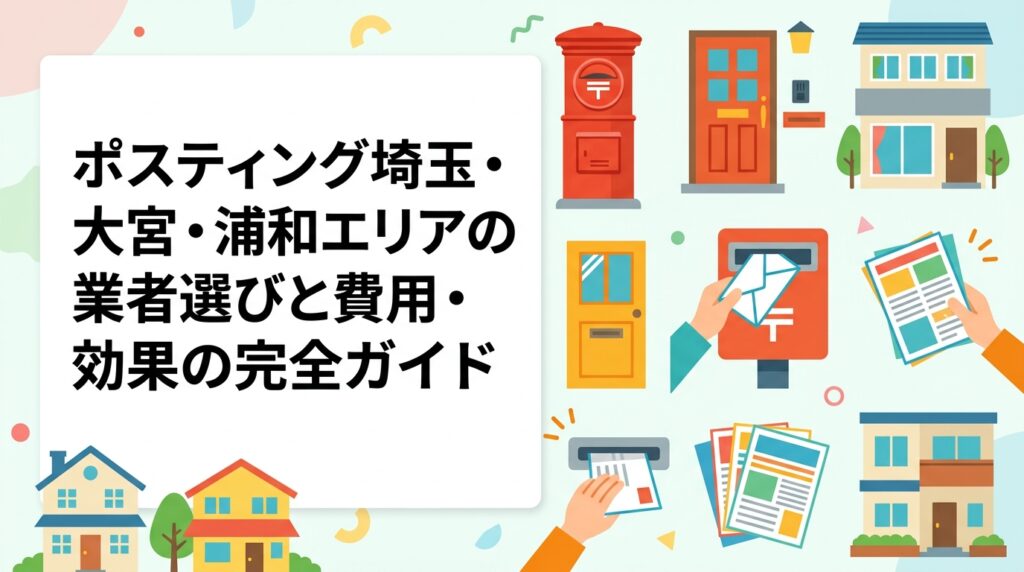 さいたま市大宮・浦和エリアでポスティングを検討中の事業者向けに、業者選びのポイント・配布方法・費用目安・反響を高めるコツをわかりやすく解説します。