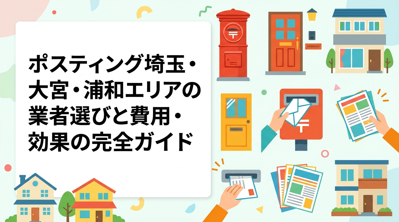さいたま市大宮・浦和エリアでポスティングを検討中の事業者向けに、業者選びのポイント・配布方法・費用目安・反響を高めるコツをわかりやすく解説します。