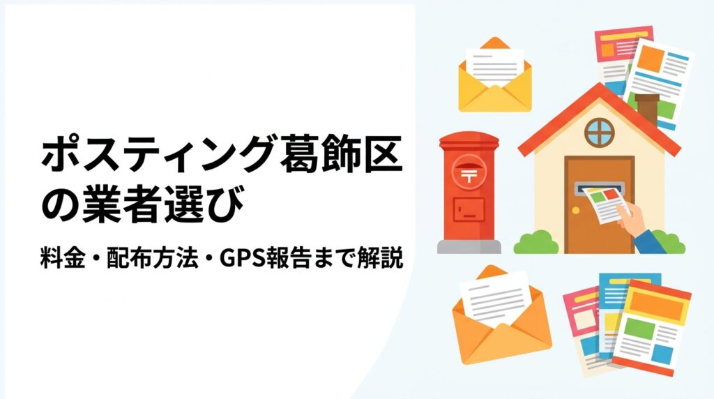 葛飾区でポスティングを依頼したい店舗・クリニック・学習塾オーナー向けに、料金目安・配布エリアの特性・GPS報告による安心の仕組みを実務的に解説します。