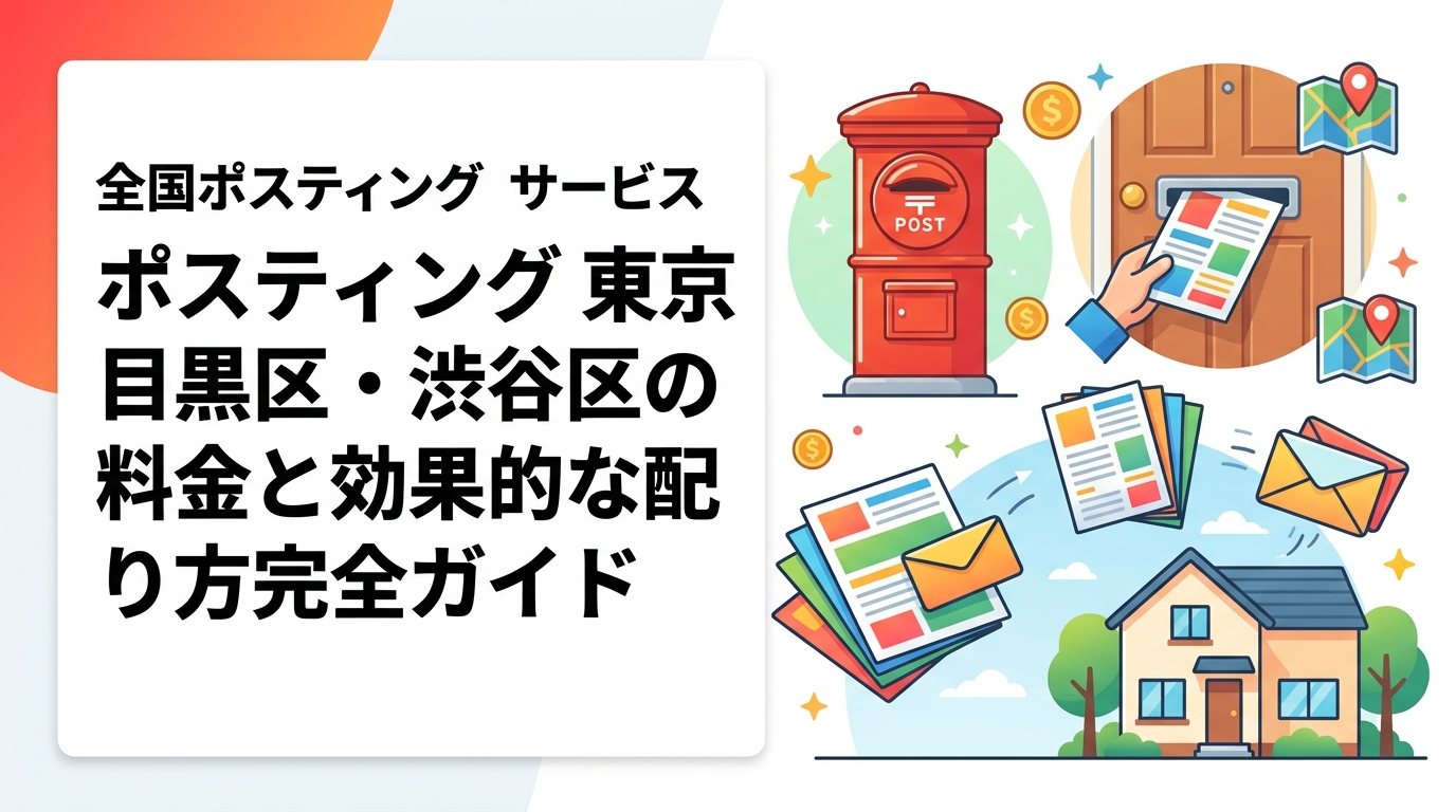 目黒区・渋谷区でポスティングを検討中の方へ。エリア特性・料金目安・配布方法の選び方を実務的に解説。小ロット対応・GPS報告で安心の株式会社ポスティングくんへご相談ください。