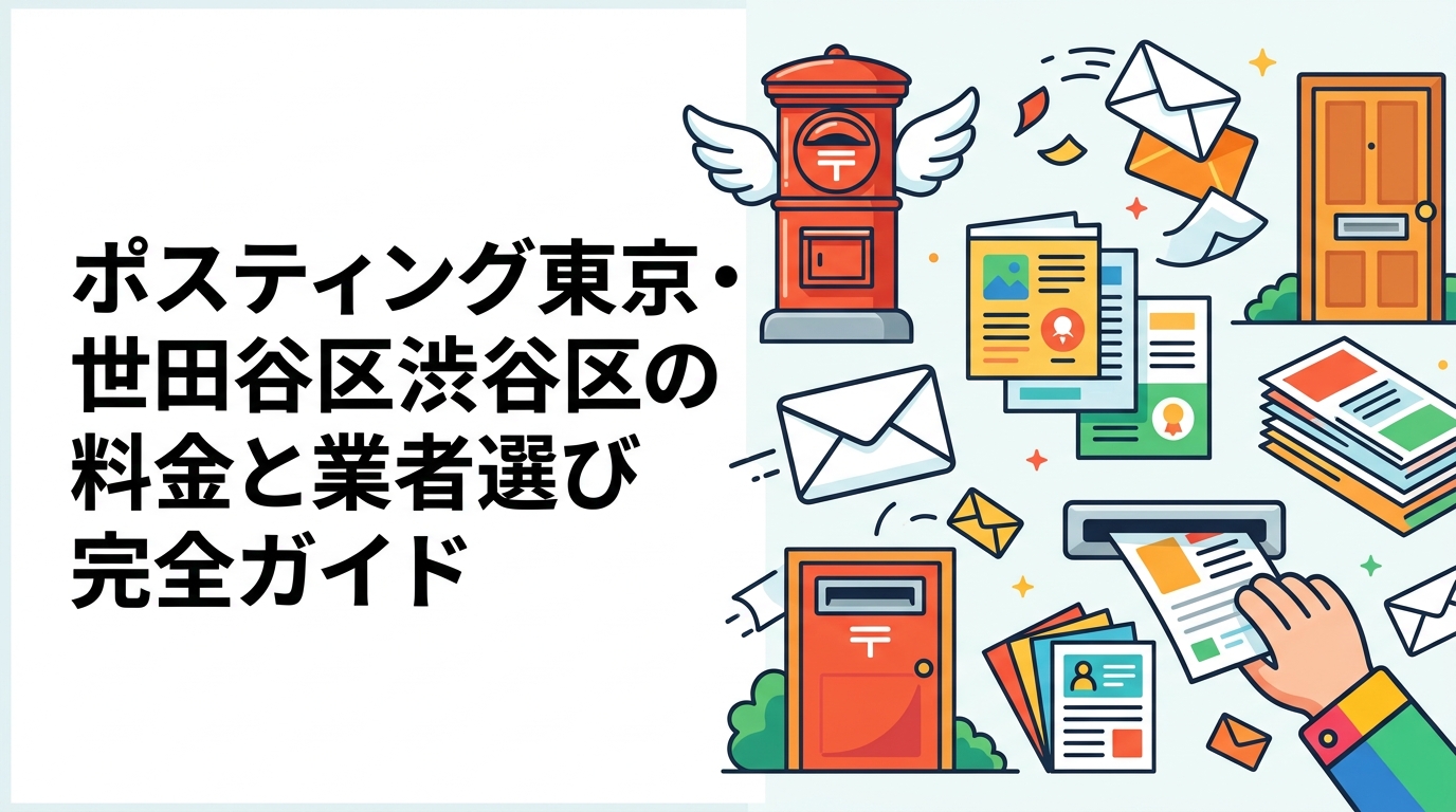 東京都世田谷区・渋谷区でポスティングを検討中の飲食店・サロン・事業者向けに、エリア特性・料金目安・業者選びのポイントをGPS報告や明朗会計の視点も交えて解説します。